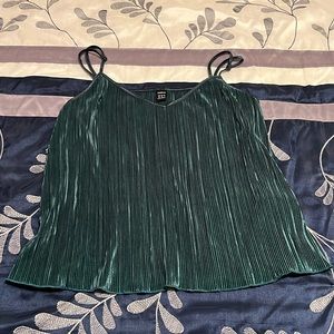 Emerald Green Accordion Pleat Cami